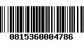 Código de Barras 0815360004786