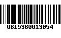 Código de Barras 0815360013054