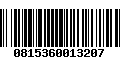 Código de Barras 0815360013207