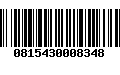 Código de Barras 0815430008348