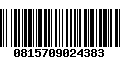 Código de Barras 0815709024383
