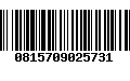 Código de Barras 0815709025731