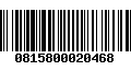 Código de Barras 0815800020468