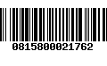 Código de Barras 0815800021762