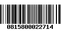 Código de Barras 0815800022714