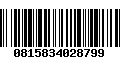 Código de Barras 0815834028799