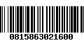 Código de Barras 0815863021600