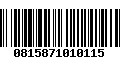 Código de Barras 0815871010115