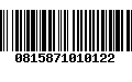 Código de Barras 0815871010122