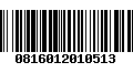 Código de Barras 0816012010513