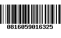 Código de Barras 0816059016325