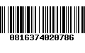 Código de Barras 0816374020786