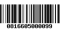 Código de Barras 0816605000099