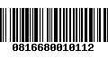 Código de Barras 0816680010112