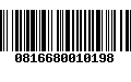 Código de Barras 0816680010198