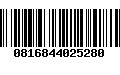 Código de Barras 0816844025280