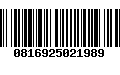 Código de Barras 0816925021989