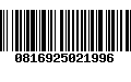 Código de Barras 0816925021996