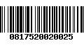 Código de Barras 0817520020025