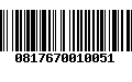 Código de Barras 0817670010051