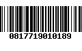 Código de Barras 0817719010189