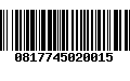 Código de Barras 0817745020015