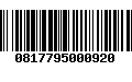 Código de Barras 0817795000920