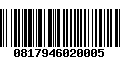 Código de Barras 0817946020005