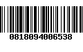 Código de Barras 0818094006538