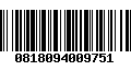 Código de Barras 0818094009751