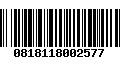 Código de Barras 0818118002577