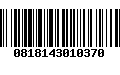 Código de Barras 0818143010370