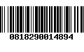 Código de Barras 0818290014894