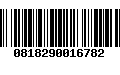 Código de Barras 0818290016782
