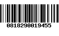 Código de Barras 0818290019455