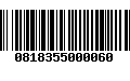 Código de Barras 0818355000060