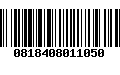 Código de Barras 0818408011050