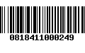 Código de Barras 0818411000249