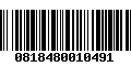 Código de Barras 0818480010491