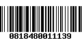 Código de Barras 0818480011139