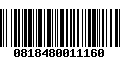 Código de Barras 0818480011160