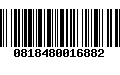 Código de Barras 0818480016882