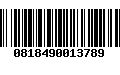 Código de Barras 0818490013789