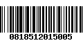 Código de Barras 0818512015005