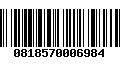 Código de Barras 0818570006984