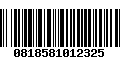 Código de Barras 0818581012325