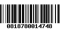 Código de Barras 0818780014748