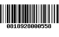 Código de Barras 0818928000558