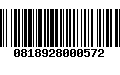 Código de Barras 0818928000572