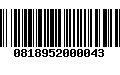 Código de Barras 0818952000043